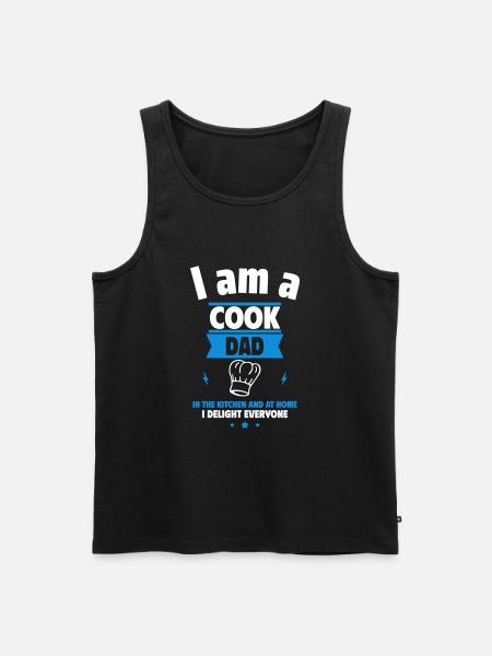 Dad Cook, Father's Day Gift - Men's Premium Organic Tank Top - black