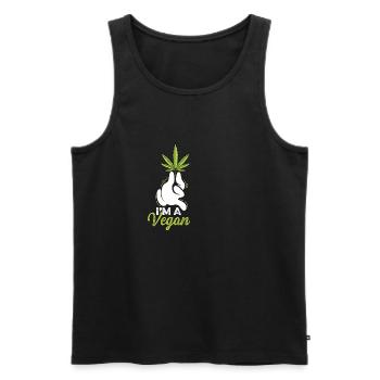I am a vegan smoker poison - Men's Premium Organic Tank Top - black - Front - Michal (187cm)