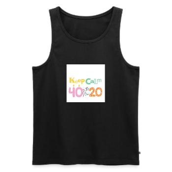 40 Years Motivational Playful Happy Birthday Mug - Männer Premium Bio Tank Top - Schwarz - Vorne - AI Model Male 178 light (178cm)