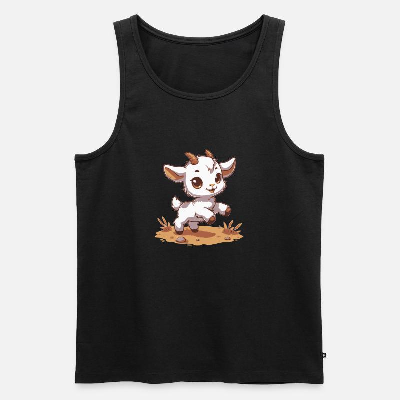 Lillte Lamm - Männer Premium Bio Tank Top - Schwarz