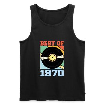 Best of 1970 - Männer Premium Bio Tank Top - Schwarz - Vorne - Michal (187cm)