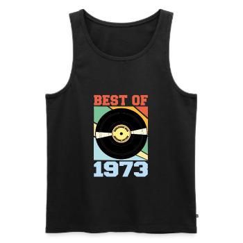 Best of 1973 - Männer Premium Bio Tank Top - Schwarz - Vorne - Michal (187cm)