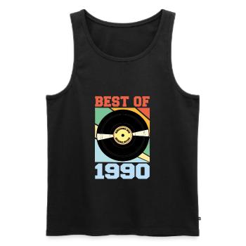 Best of 1990 - Männer Premium Bio Tank Top - Schwarz - Vorne - Michal (187cm)