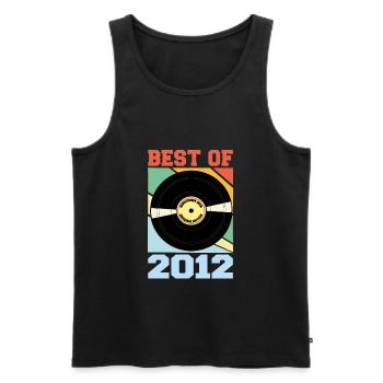 Best of 2012 - Männer Premium Bio Tank Top - Schwarz - Vorne - AI Model Male 178 light (178cm)