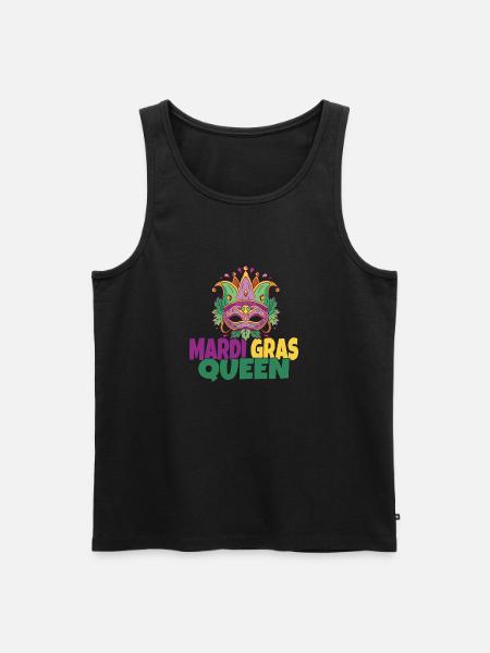 Mardi Gras Queen - Männer Premium Bio Tank Top - Schwarz