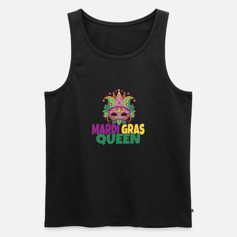 Mardi Gras Queen - Männer Premium Bio Tank Top - Schwarz