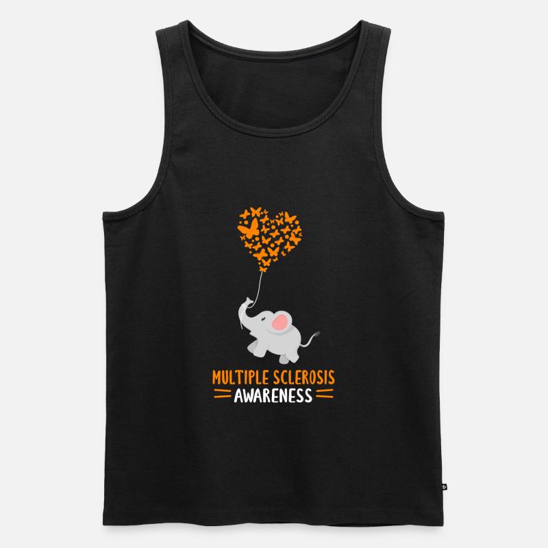 Multiple Sclerosis Awareness - Männer Premium Bio Tank Top - Schwarz