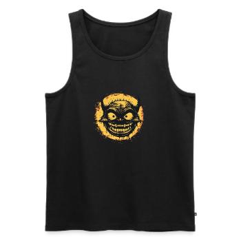 Devilish Pleasure - Men's Premium Organic Tank Top - black - Front - AI Model Male 178 light (178cm)