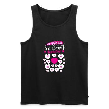Braut Junggesellin Junggesellinenabschied JGA Geld - Männer Premium Bio Tank Top - Schwarz - Vorne - AI Model Male 178 light (178cm)