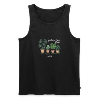 Just one more Plant i Swear Plant Lover - Men's Premium Organic Tank Top - black - Front - Michal (187cm)
