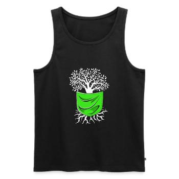Généalogie de l’arbre généalogique - Débardeur bio Premium Homme - noir - Devant - Michal (187cm)