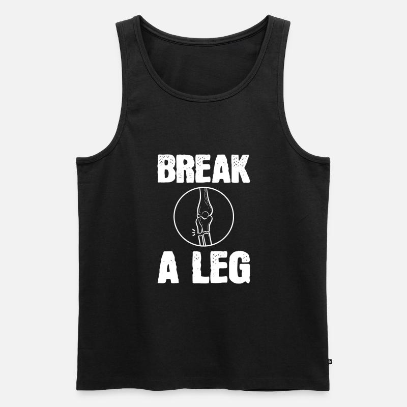 Gebrochenes Bein - Männer Premium Bio Tank Top - Schwarz