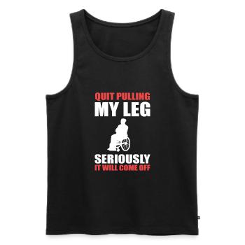 Rollstuhl - Männer Premium Bio Tank Top - Schwarz - Vorne - Michal (187cm)