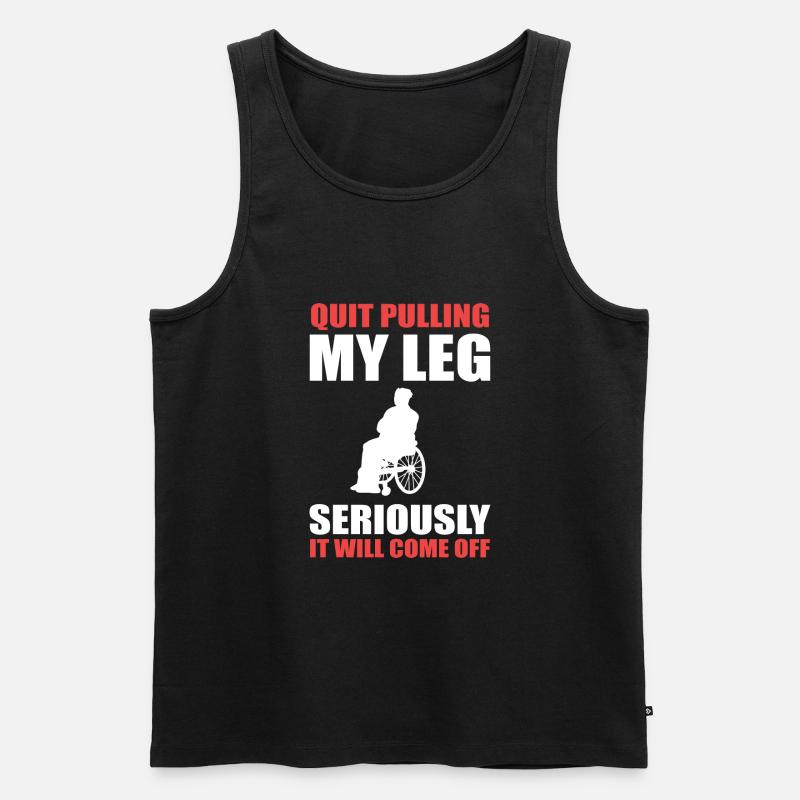 Rollstuhl - Männer Premium Bio Tank Top - Schwarz
