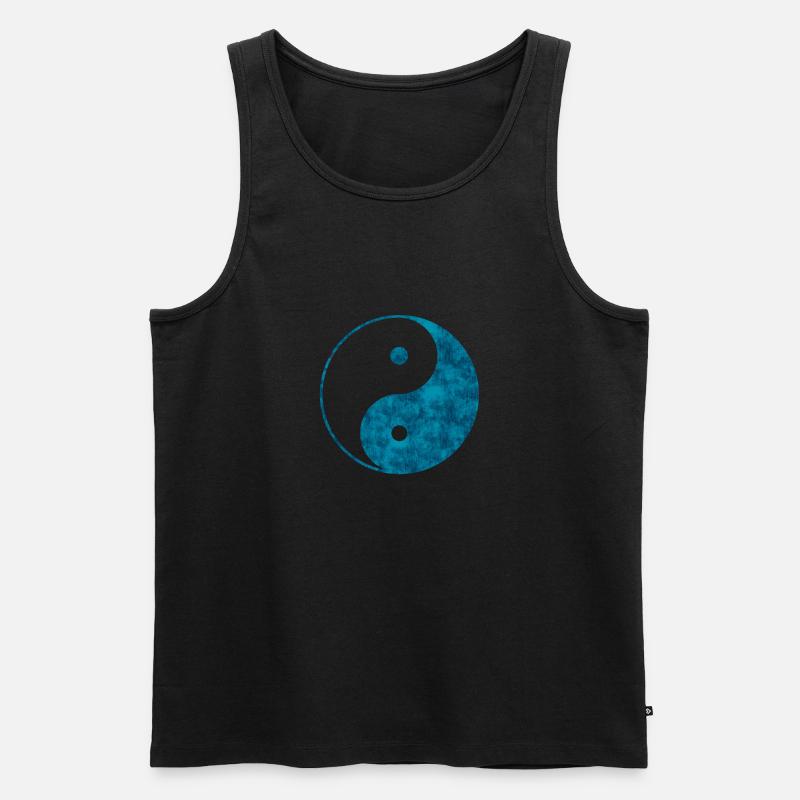 yin yang - Männer Premium Bio Tank Top - Schwarz