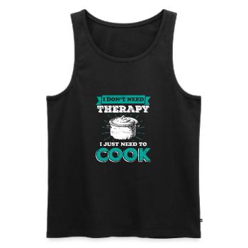 Koch kochen - Männer Premium Bio Tank Top - Schwarz - Vorne - AI Model Male 178 light (178cm)