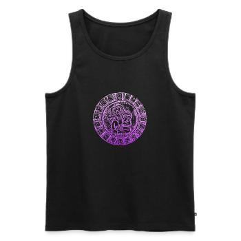 INKA Pyramide Maya Hieroglyphen - Männer Premium Bio Tank Top - Schwarz - Vorne - AI Model Male 178 light (178cm)