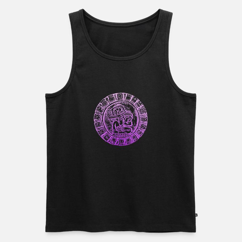 INKA Pyramid Maya Hieroglyphics - Men's Premium Organic Tank Top - black