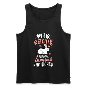 Mir reichts ich geh zu meinen Kaninchen - Männer Premium Bio Tank Top - Schwarz - Vorne - Michal (187cm)