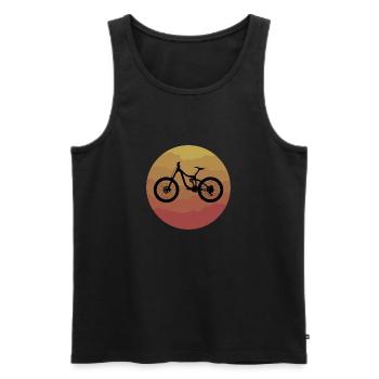 VTT avec Retro Sun - Débardeur bio Premium Homme - noir - Devant - Michal (187cm)