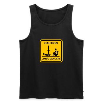 Caution! Limbo Dancers - Men's Premium Organic Tank Top - black - Front - Michal (187cm)