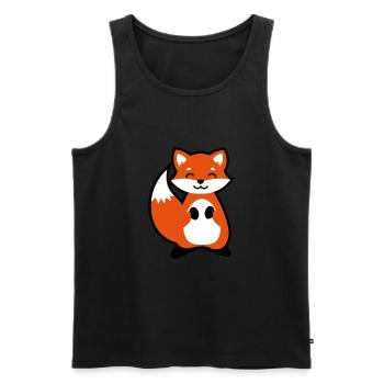 Cute Fox gift idea animal child - Men's Premium Organic Tank Top - black - Front - Michal (187cm)