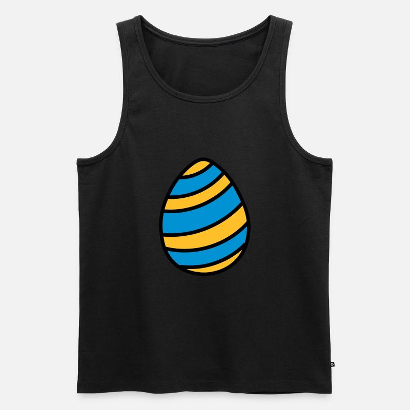 Easter Egg Easter gift idea - Men's Premium Organic Tank Top - black
