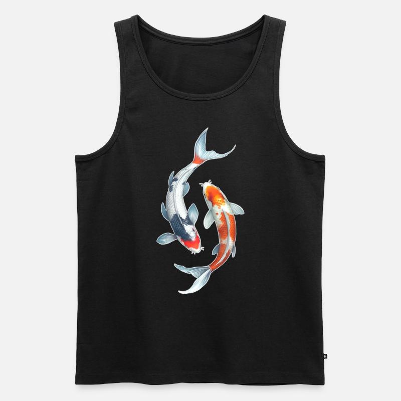 Koi Karpfen - Männer Premium Bio Tank Top - Schwarz