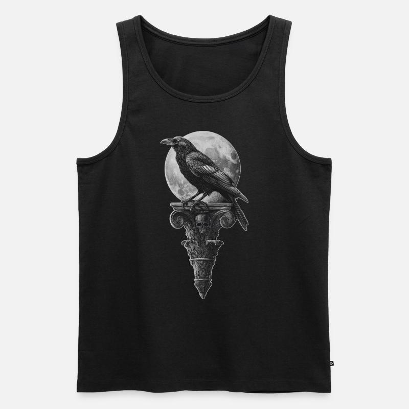 Rabe - Männer Premium Bio Tank Top - Schwarz