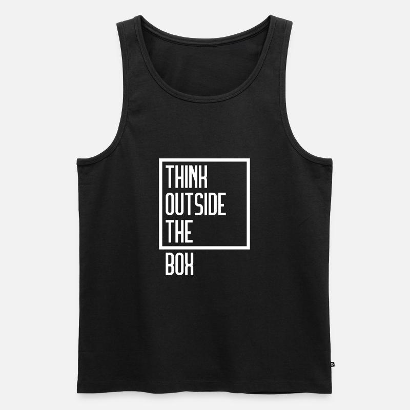 Think Outside The Box - Männer Premium Bio Tank Top - Schwarz