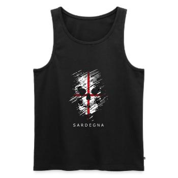 Sardinia Flag Sardinian Flag Sardegna Flag - Men's Premium Organic Tank Top - black - Front - AI Model Male 178 light (178cm)