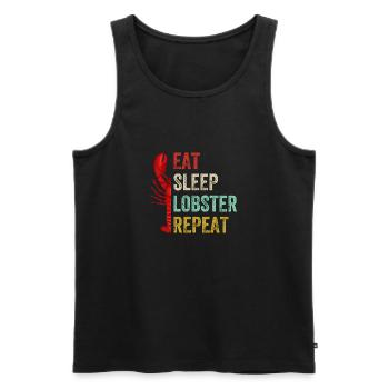 Hummer essen Meeresfrüchte - Männer Premium Bio Tank Top - Schwarz - Vorne - AI Model Male 178 light (178cm)