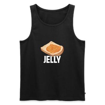 Peanut Butter Breakfast Toast Love - Men's Premium Organic Tank Top - black - Front - Michal (187cm)