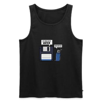 Ich Bin Dein Vater Diskette USB Stick - Männer Premium Bio Tank Top - Schwarz - Vorne - AI Model Male 178 light (178cm)