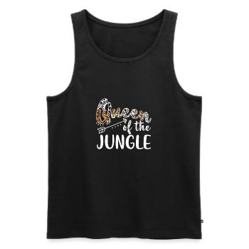 Queen of Jungle Safari Squad Zoo Matching Safari - Männer Premium Bio Tank Top - Schwarz - Vorne - Michal (187cm)