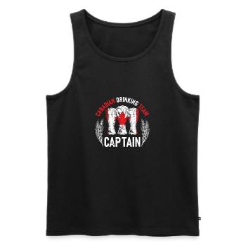 Drink Beer Can Canada Flag Funny Drinking Canadian - Männer Premium Bio Tank Top - Schwarz - Vorne - Michal (187cm)