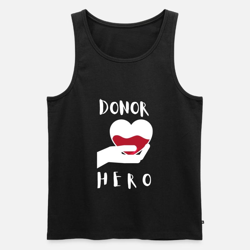 Blutspenderheld - Männer Premium Bio Tank Top - Schwarz