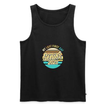 My Last First Day Senior Class Of 2023 - Männer Premium Bio Tank Top - Schwarz - Vorne - AI Model Male 178 light (178cm)