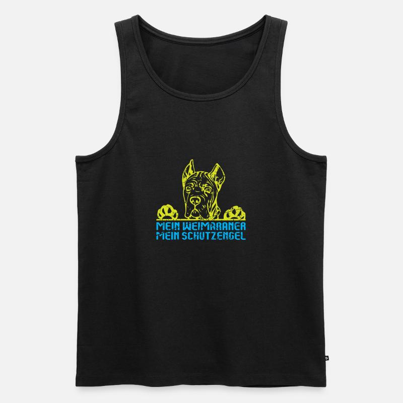 Weimaraner Hund - Männer Premium Bio Tank Top - Schwarz