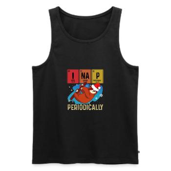 I Nap periodically funny science sloths lovers - Männer Premium Bio Tank Top - Schwarz - Vorne - AI Model Male 178 light (178cm)