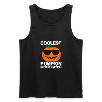 Coolest Pumpkin in the Patch - Männer Premium Bio Tank Top - Schwarz - Vorne - AI Model Male 178 light (178cm)
