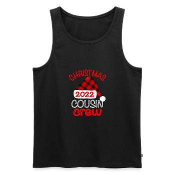 Cousin Crew Christmas Familiengeschenk - Männer Premium Bio Tank Top - Schwarz - Vorne - AI Model Male 178 light (178cm)