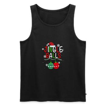 Jingle Balls Tinsel Tits Funny Matching Couple Che - Men's Premium Organic Tank Top - black - Front - Michal (187cm)