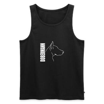 Doberman Profil Chiens Chien Wilsigns - Débardeur bio Premium Homme - noir - Devant - Michal (187cm)