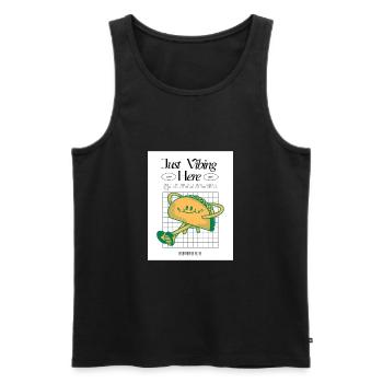 just a vibing taco - Männer Premium Bio Tank Top - Schwarz - Vorne - Michal (187cm)