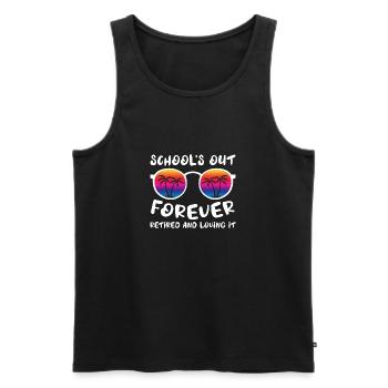 Schools Out Forever Retired Loving It Summer - Männer Premium Bio Tank Top - Schwarz - Vorne - Michal (187cm)