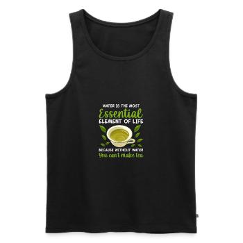 Water Is The Most Essential Element Of Life Tea Dr - Männer Premium Bio Tank Top - Schwarz - Vorne - Michal (187cm)