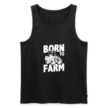Born To Farm Agriculture Agriculteur Farmer Farm T - Männer Premium Bio Tank Top - Schwarz - Vorne - Michal (187cm)