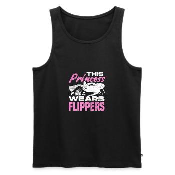 This Prince Wears Flippers Diver Scuba Diver Divin - Männer Premium Bio Tank Top - Schwarz - Vorne - Michal (187cm)