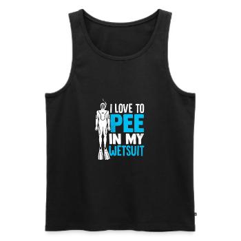 I Love To Pee In My Wetsuit Scuba Diver Diving Sno - Männer Premium Bio Tank Top - Schwarz - Vorne - Michal (187cm)